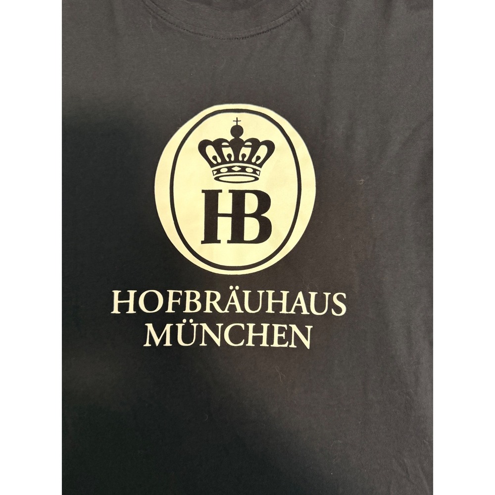 Hofbrauhaus Munchen Mens XL Long Sleeve T-Shirt Navy Blue HB Munich Logo Graphic - Picture 3 of 8